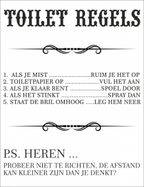 Toilet Regels nr.4