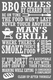 Tekstbord: BBQ  RULES