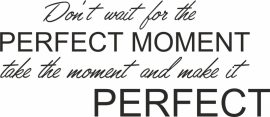 Muursticker: Don't wait for the perfect moment