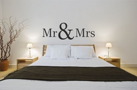 Muursticker: Mr & Mrs