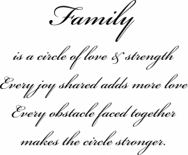 muursticker:Family is a circle of love