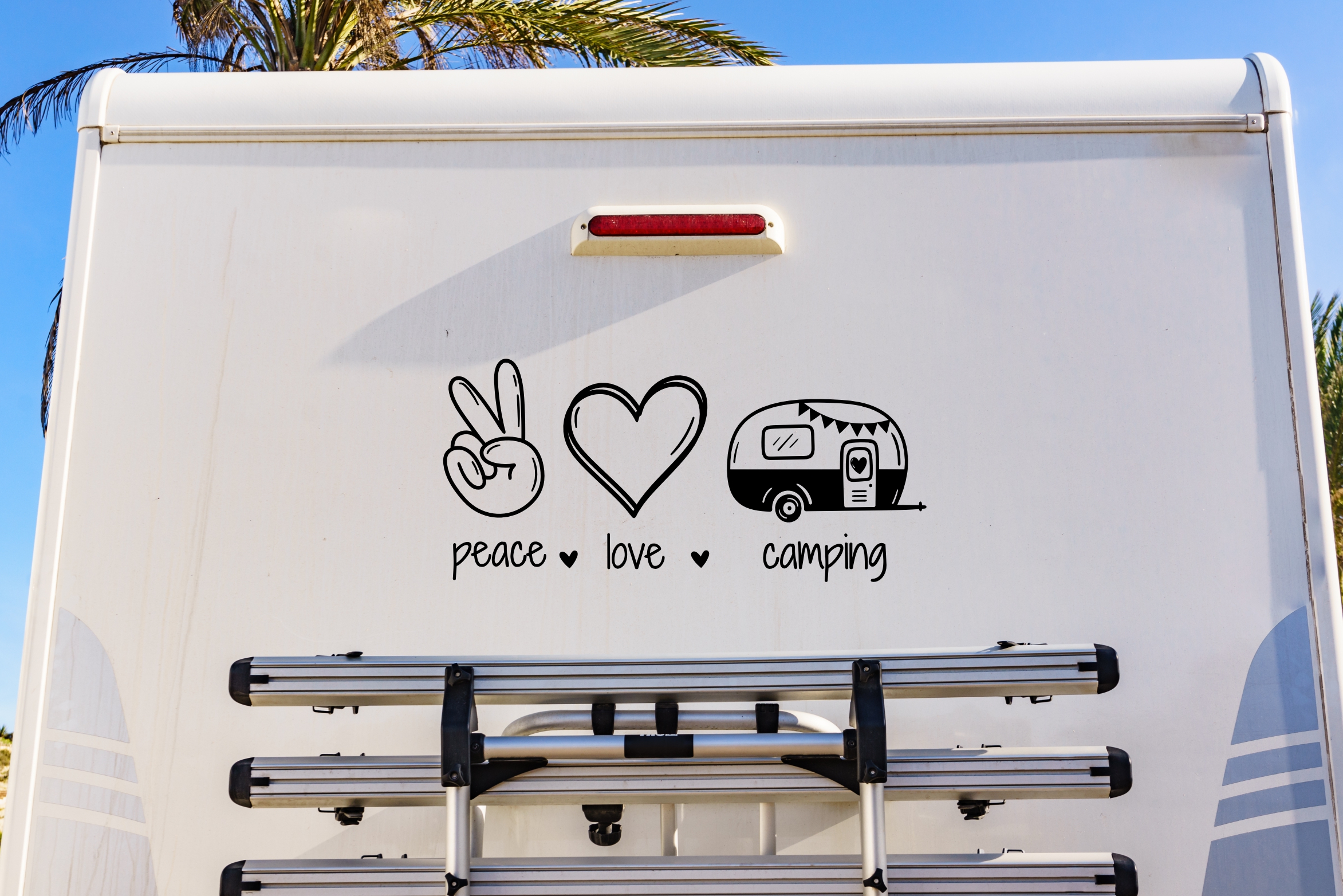 Peace- Love- Camping ( sticker )