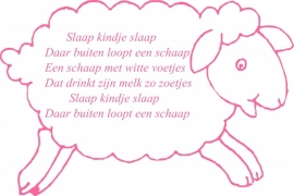 schaap met tekst slaap kindje slaap