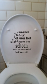 Toilet sticker: Was het plas of .....