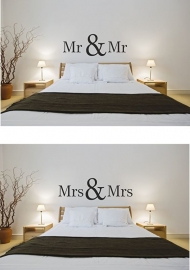 Muursticker: Mr & Mrs