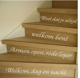 trapsticker: Weet dat je altijd welkom bent.