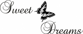 muursticker: sweet  vlinder dreams