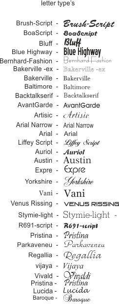 lettertype lettertype