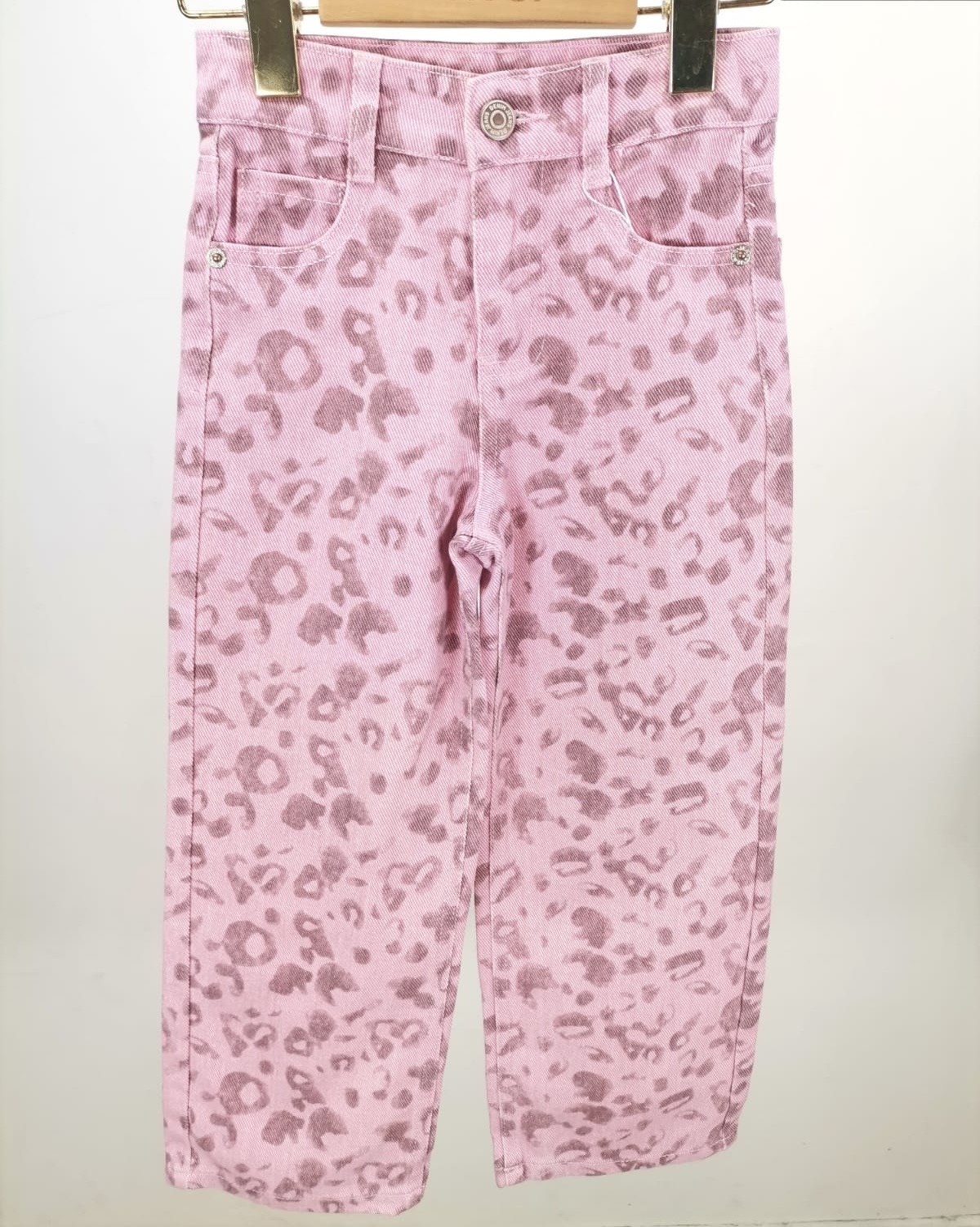 Pink leopard jeans
