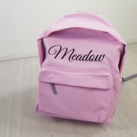 Name backpack pink  (gepersonaliseerd)