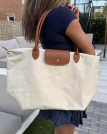 Signature travel shopper - beige