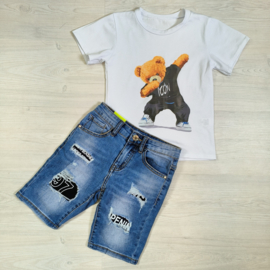 Boys blue denim shorts