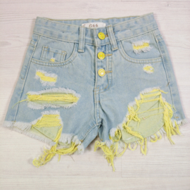 So Yellow denim shorts