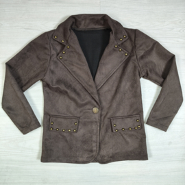 Rebel Stud Blazer - bruin