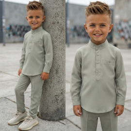 Blouse & Pantalon Set - groen