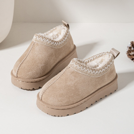 Cozy slides (twinning) - beige