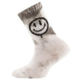 Smile tie dye socks - Grey