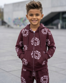 Urban Circle Zip Tracksuit - bordeaux