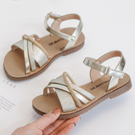 In the summer sandals - goud