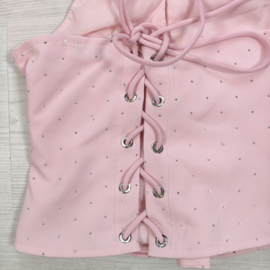 Your Sparkle Bow Skort Set - roze