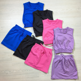 Sporty skirt set - paars