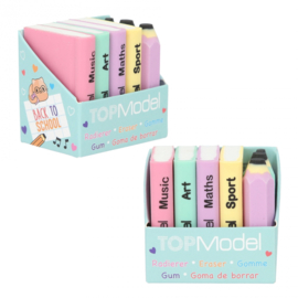 TOPModel gumset - mini schoolboeken en potloden