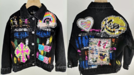 Your kiss denim jacket - zwart