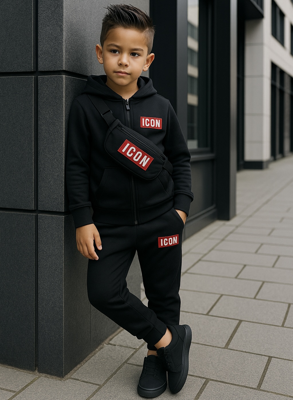 Rock this town icon set - zwart