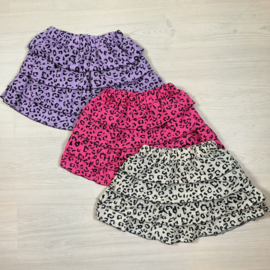 Colorful layered leopard skirt