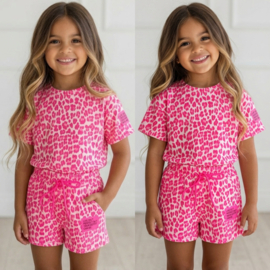 Wild vibes short set - fuchsia