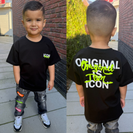 Black backside icon tee