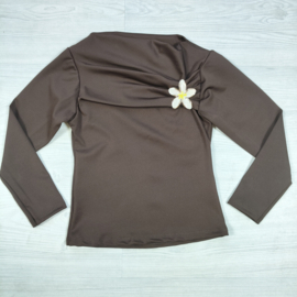 Flower Drape Top - bruin