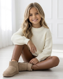 Cozy Balloon Knit Sweater - off white