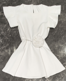 White rose dress