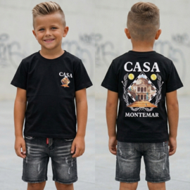 Casa tennis club tee - zwart