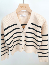 Striped Chic Knit Cardigan