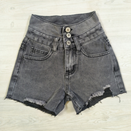 High black denim short