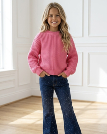 Keep it knitted sweater - fuchsia