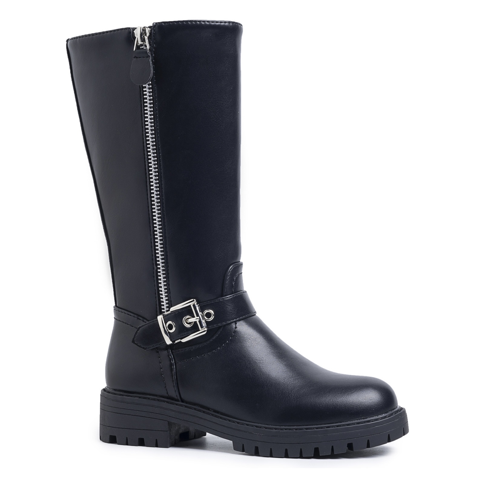 Black zipped boots