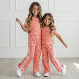 Girls Leopard Sport Set - oranje