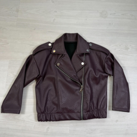 Tough girl biker jacket - bordeaux
