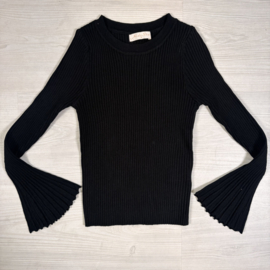Flared Sleeve Top - zwart