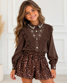 Royal Crystal Blouse - bruin