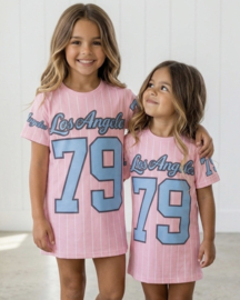 Pink/blue Los Angeles 79 Jersey Dress