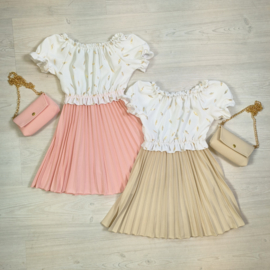 Pleated feather dress