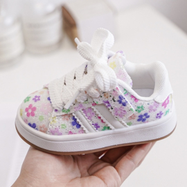 Colored flowers sneakers