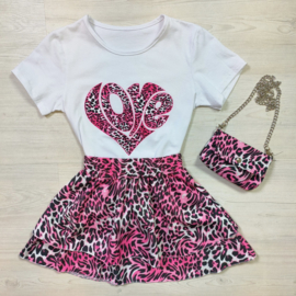 Heart of love set - pink (incl tasje)