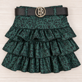 Wild Leopard Ruffle Skort - groen