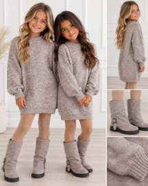Cozy Knit Sweaterdress - beige