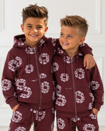 Urban Circle Zip Tracksuit - bordeaux